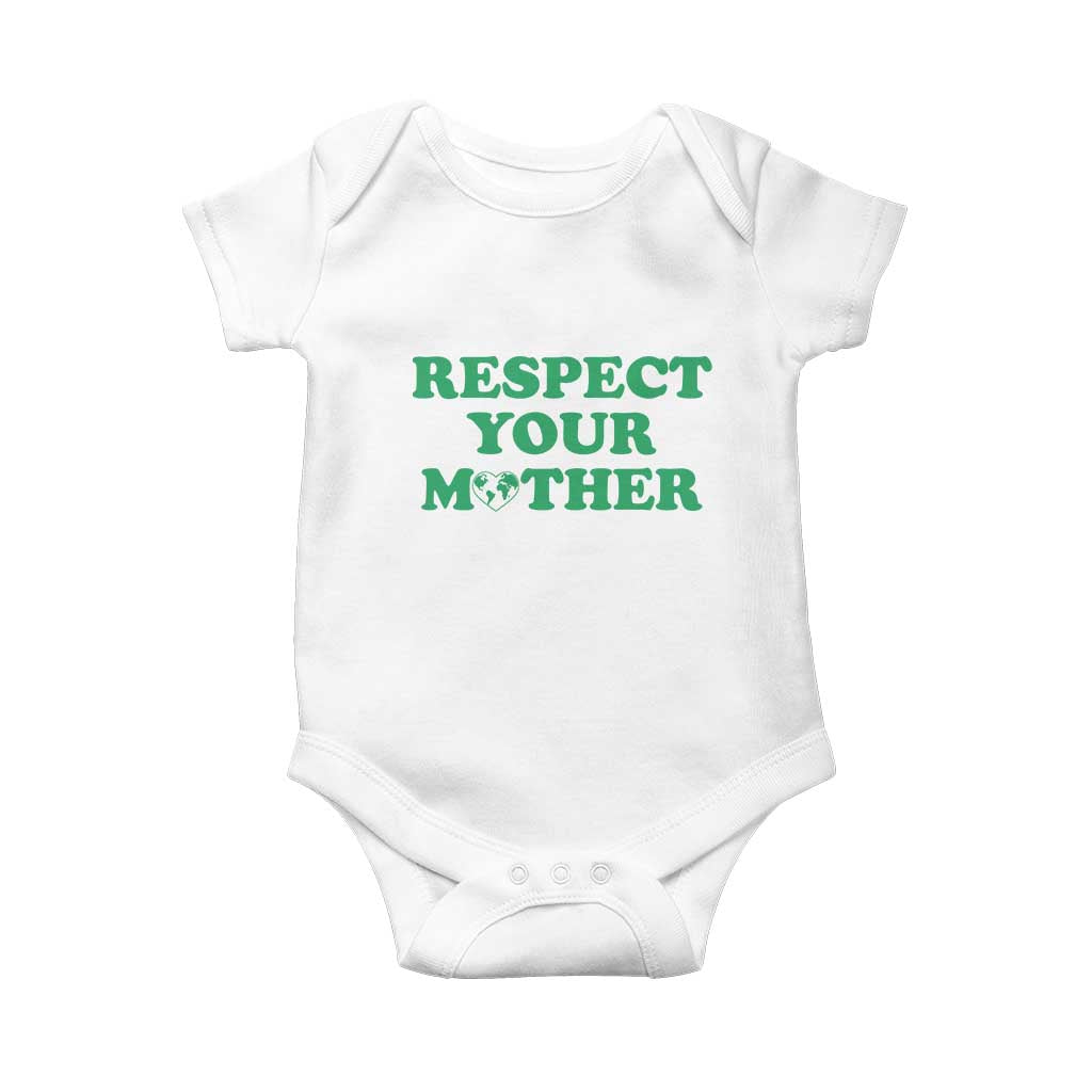 Earth Day Baby Onesie Respect Your Mother Environmental Recycling