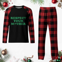 Earth Day Plaid Pajama Set Respect Your Mother Environmental Recycling