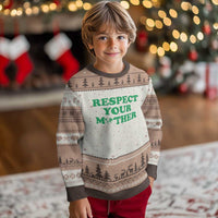 Earth Day Ugly Christmas Sweater Respect Your Mother Environmental Recycling