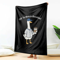 Funny Baseball Mom Goose Throw Blanket Funny Sports Game Day