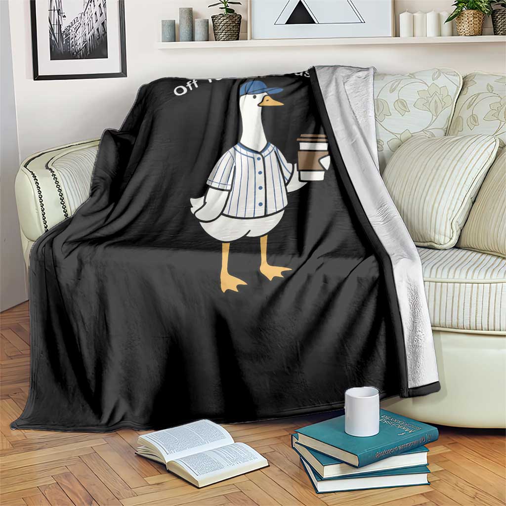 Funny Baseball Mom Goose Throw Blanket Funny Sports Game Day
