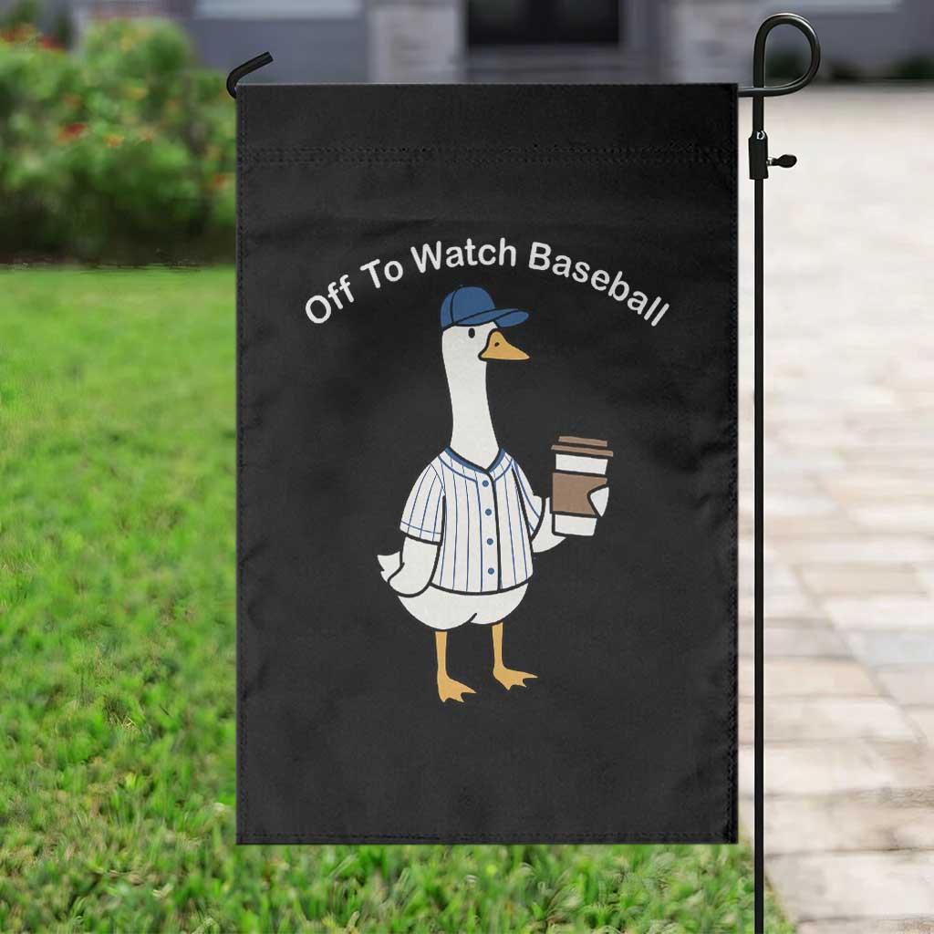 Funny Baseball Mom Goose Garden Flag Funny Sports Game Day
