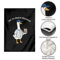 Funny Baseball Mom Goose Garden Flag Funny Sports Game Day