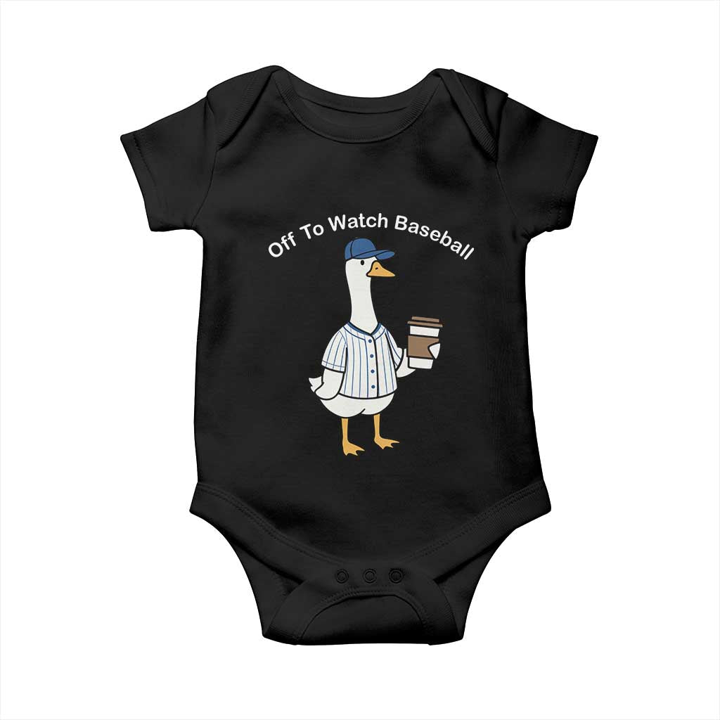 Funny Baseball Mom Goose Baby Onesie Funny Sports Game Day