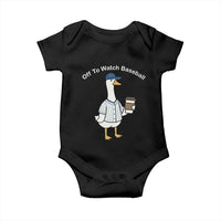 Funny Baseball Mom Goose Baby Onesie Funny Sports Game Day