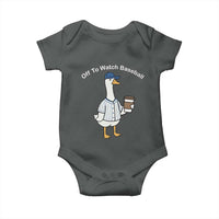 Funny Baseball Mom Goose Baby Onesie Funny Sports Game Day