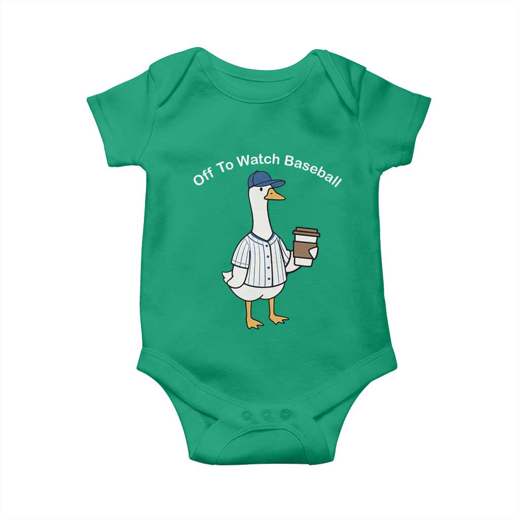 Funny Baseball Mom Goose Baby Onesie Funny Sports Game Day