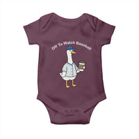 Funny Baseball Mom Goose Baby Onesie Funny Sports Game Day