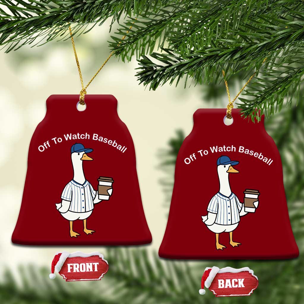 Funny Baseball Mom Goose Ceramic Ornament Funny Sports Game Day