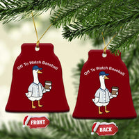 Funny Baseball Mom Goose Ceramic Ornament Funny Sports Game Day