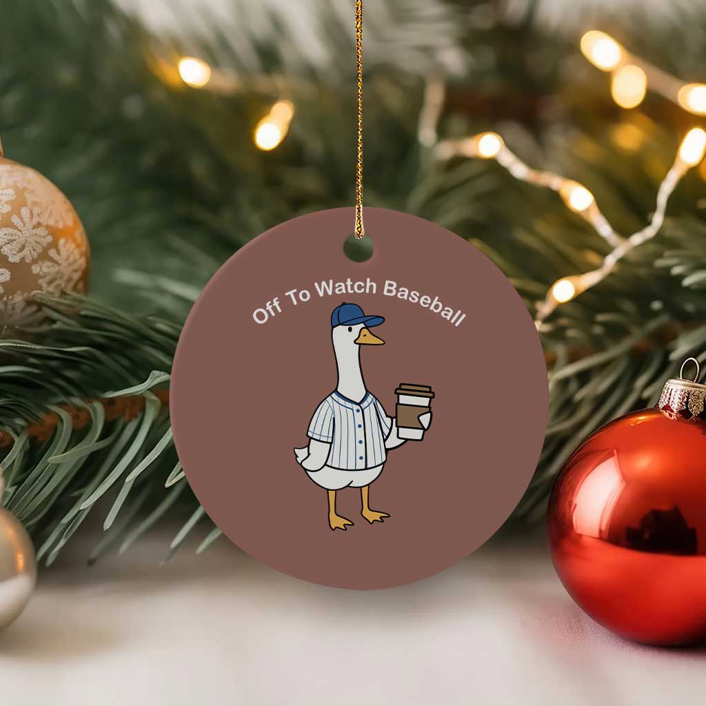 Funny Baseball Mom Goose Ceramic Ornament Funny Sports Game Day