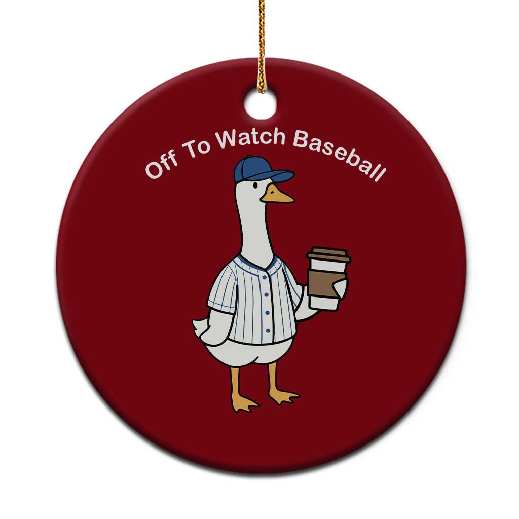 Funny Baseball Mom Goose Ceramic Ornament Funny Sports Game Day