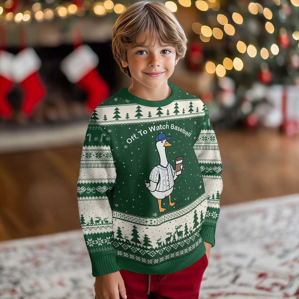 Funny Baseball Mom Goose Ugly Christmas Sweater Funny Sports Game Day