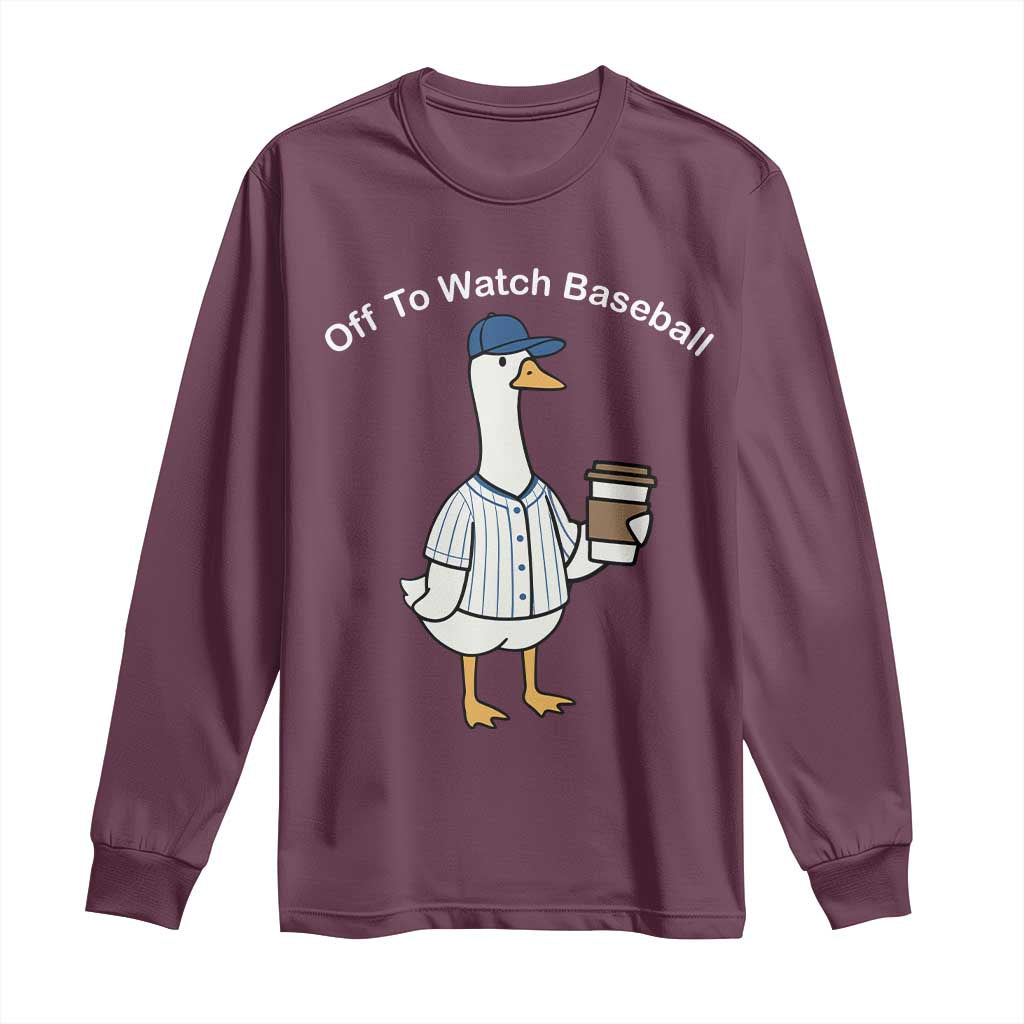 Funny Baseball Mom Goose Long Sleeve Shirt Funny Sports Game Day