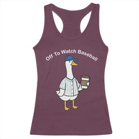 Funny Baseball Mom Goose Racerback Tank Top Funny Sports Game Day
