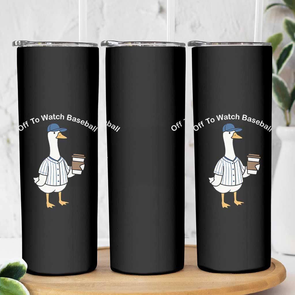 Funny Baseball Mom Goose Skinny Tumbler Funny Sports Game Day