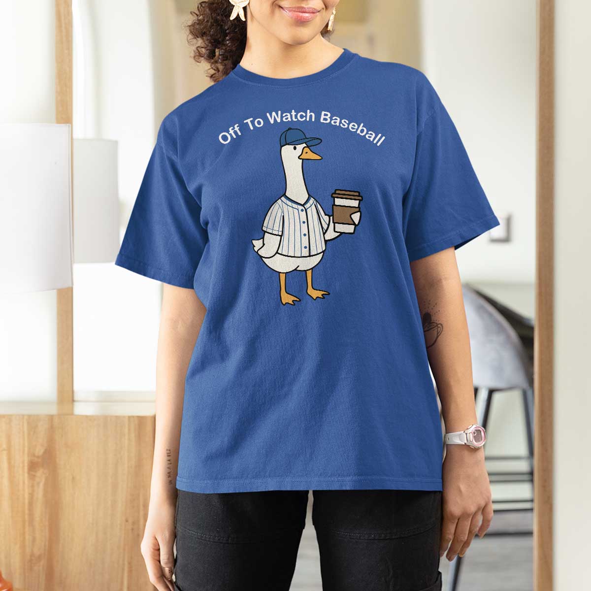 Funny Baseball Mom Goose T Shirt For Women Funny Sports Game Day