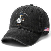 Funny Baseball Mom Goose Washed Cotton Baseball Cap Funny Sports Game Day