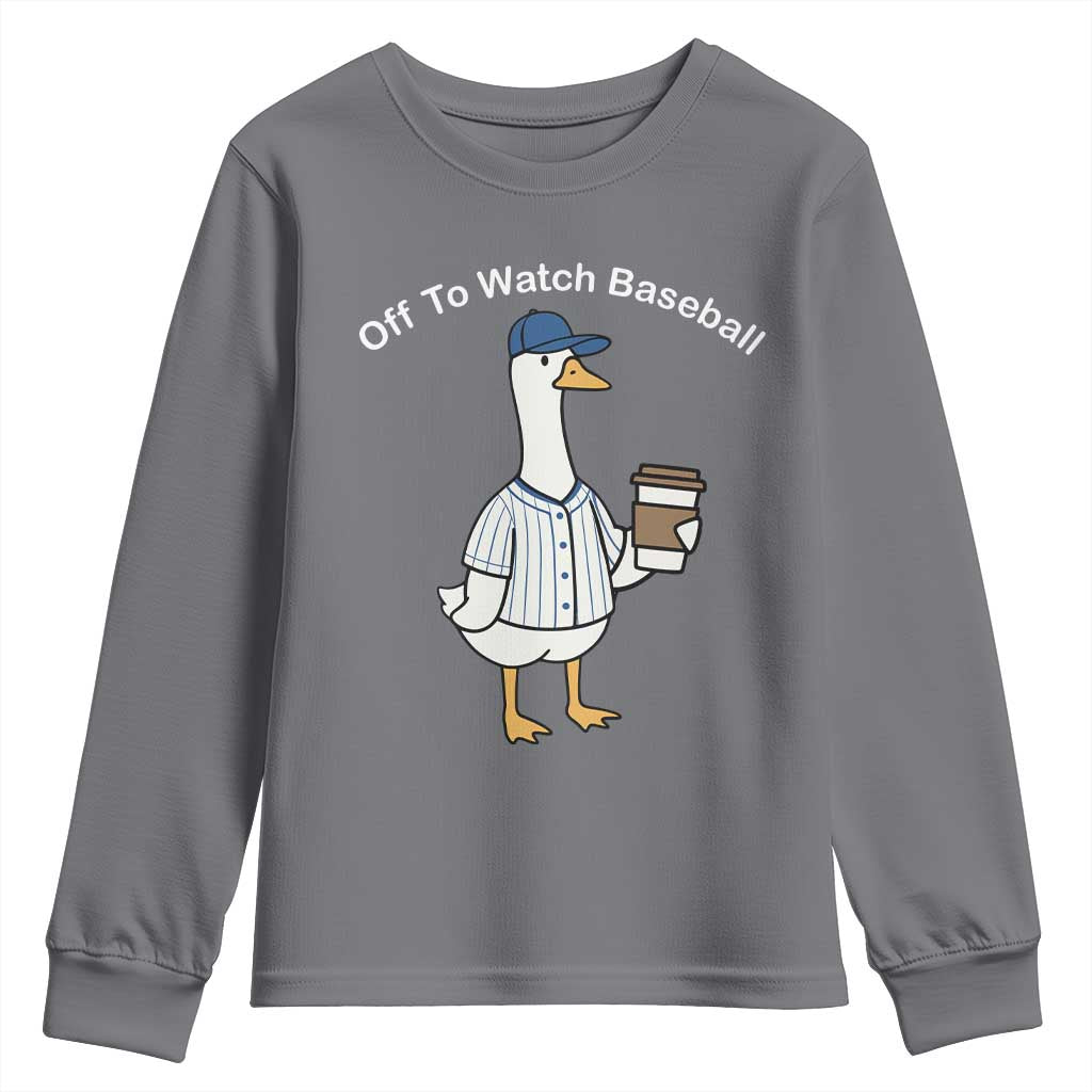 Funny Baseball Mom Goose Youth Sweatshirt Funny Sports Game Day