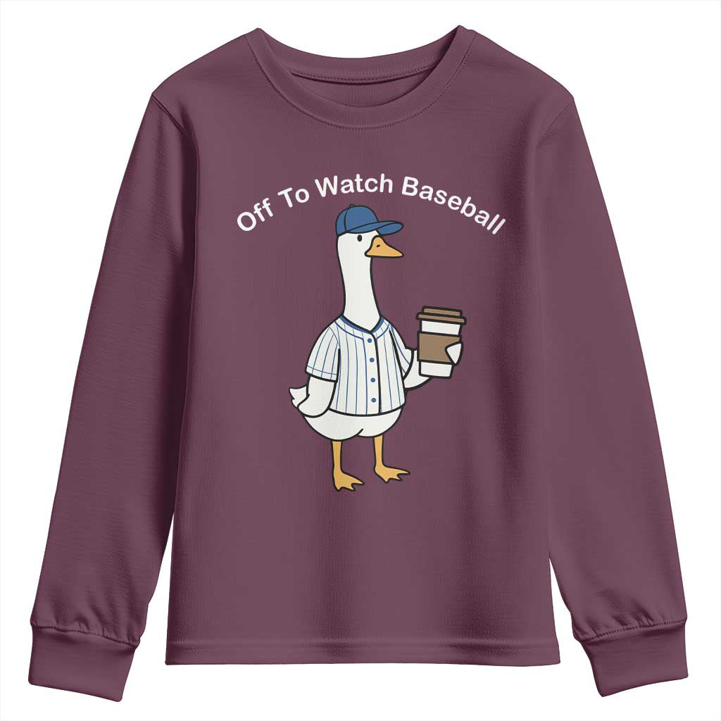 Funny Baseball Mom Goose Youth Sweatshirt Funny Sports Game Day
