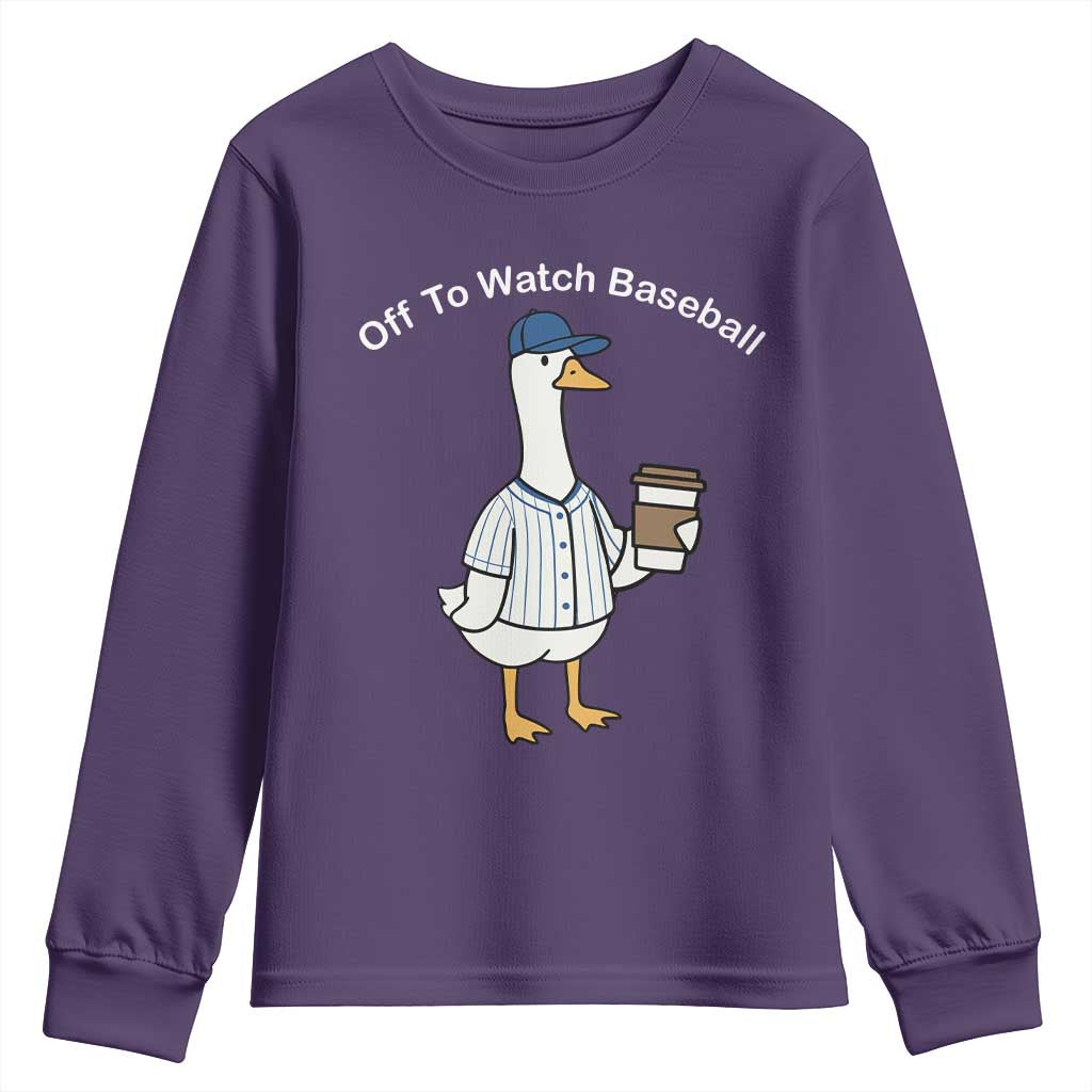 Funny Baseball Mom Goose Youth Sweatshirt Funny Sports Game Day
