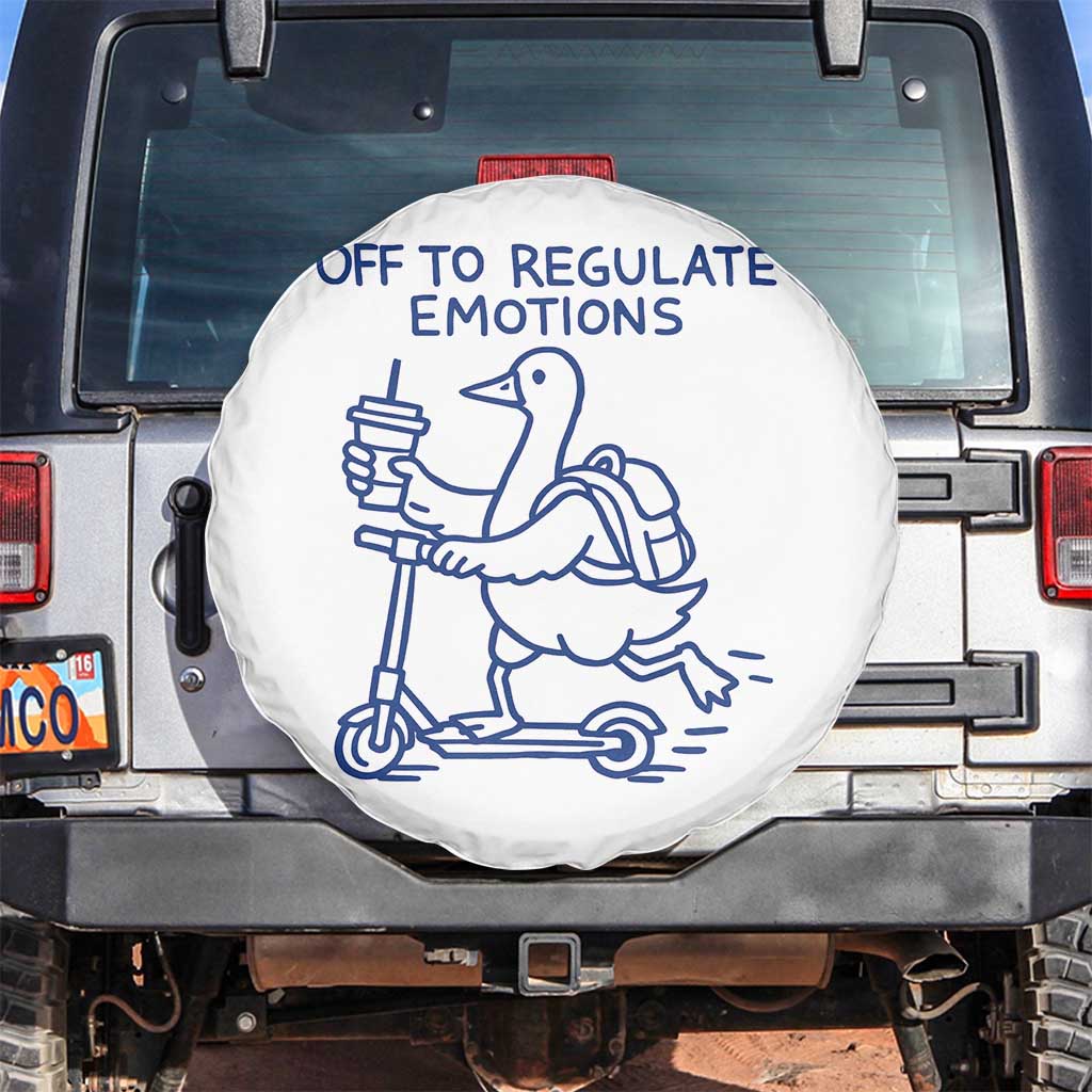 Funny Goose Psychologist Spare Tire Cover Off To Regulate Emotions Mental Health Counselor