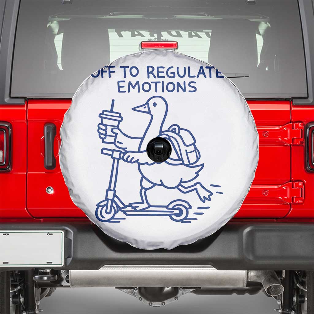 Funny Goose Psychologist Spare Tire Cover Off To Regulate Emotions Mental Health Counselor