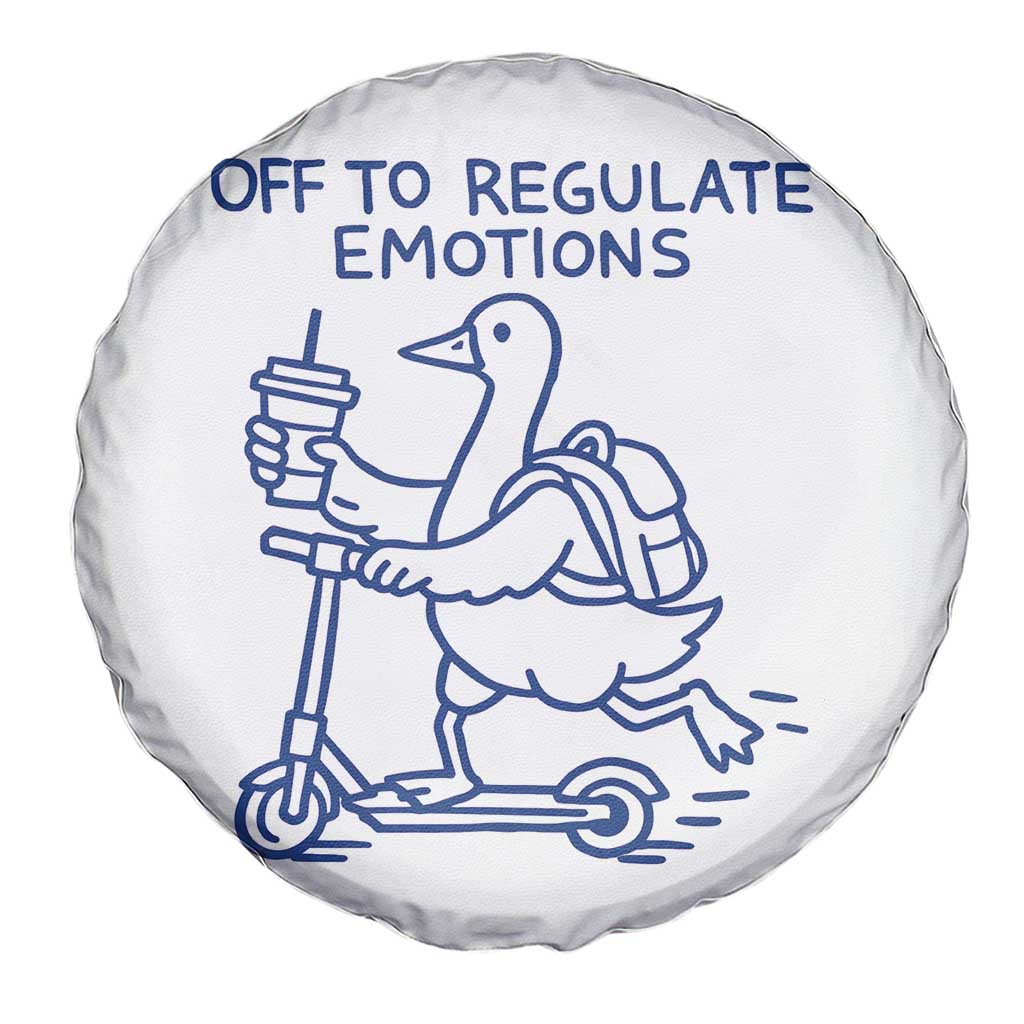 Funny Goose Psychologist Spare Tire Cover Off To Regulate Emotions Mental Health Counselor