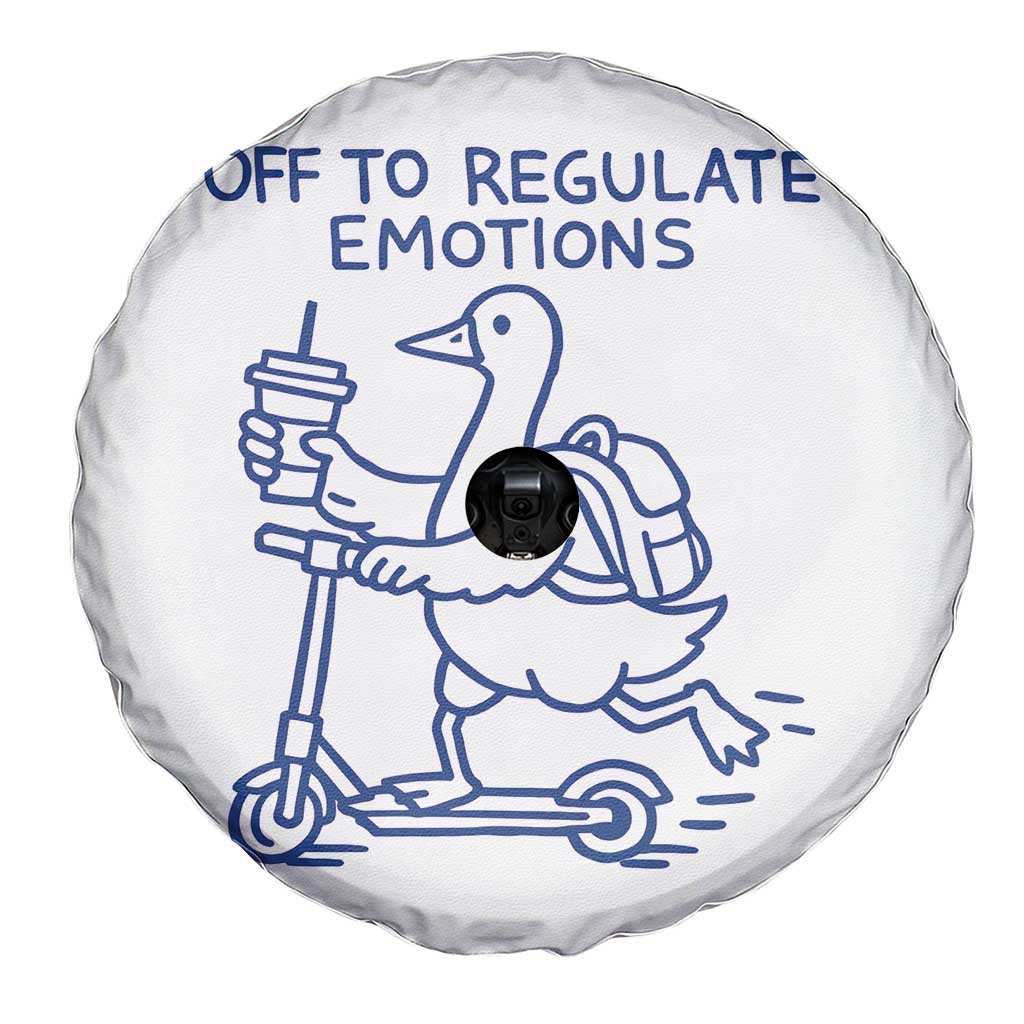 Funny Goose Psychologist Spare Tire Cover Off To Regulate Emotions Mental Health Counselor