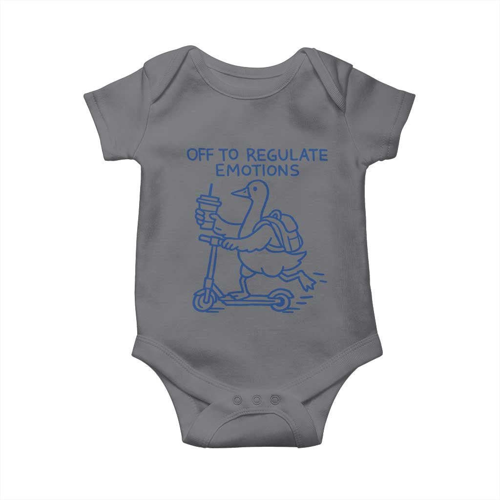 Funny Goose Psychologist Baby Onesie Off To Regulate Emotions Mental Health Counselor