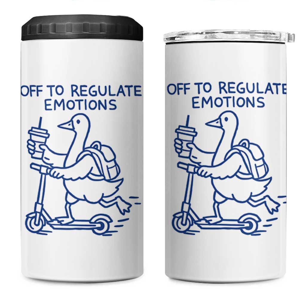 Funny Goose Psychologist 4 in 1 Can Cooler Tumbler Off To Regulate Emotions Mental Health Counselor