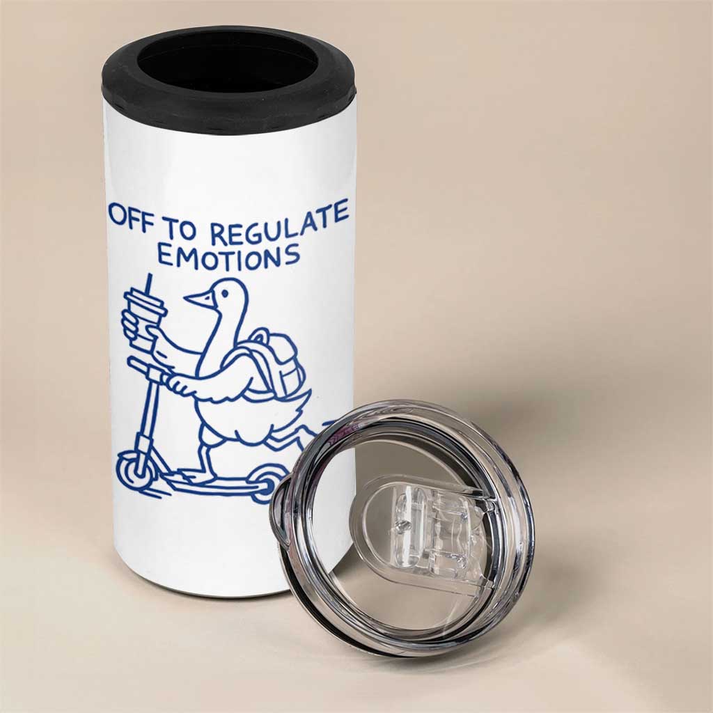 Funny Goose Psychologist 4 in 1 Can Cooler Tumbler Off To Regulate Emotions Mental Health Counselor