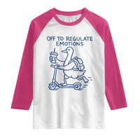 Funny Goose Psychologist Raglan Shirt Off To Regulate Emotions Mental Health Counselor