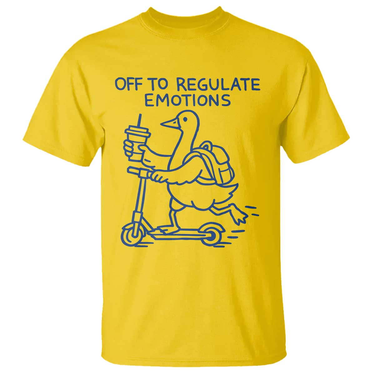 Funny Goose Psychologist T Shirt Off To Regulate Emotions Mental Health Counselor