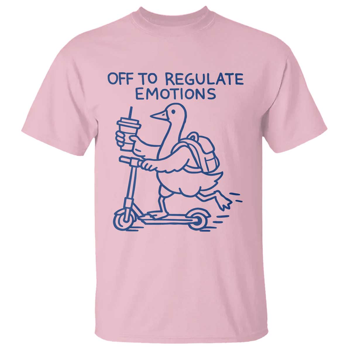 Funny Goose Psychologist T Shirt Off To Regulate Emotions Mental Health Counselor