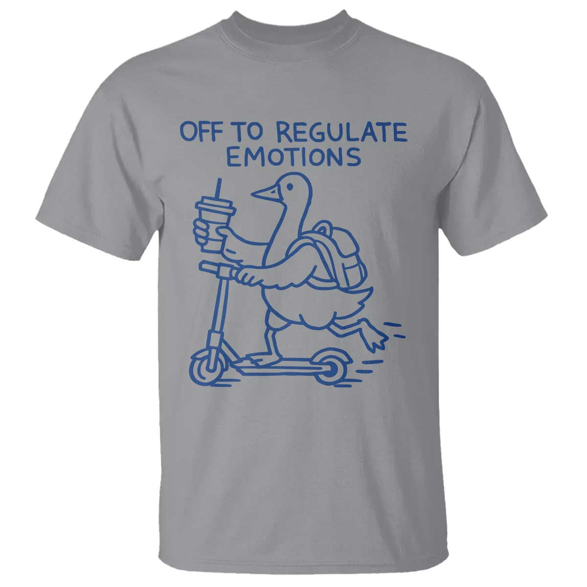 Funny Goose Psychologist T Shirt Off To Regulate Emotions Mental Health Counselor