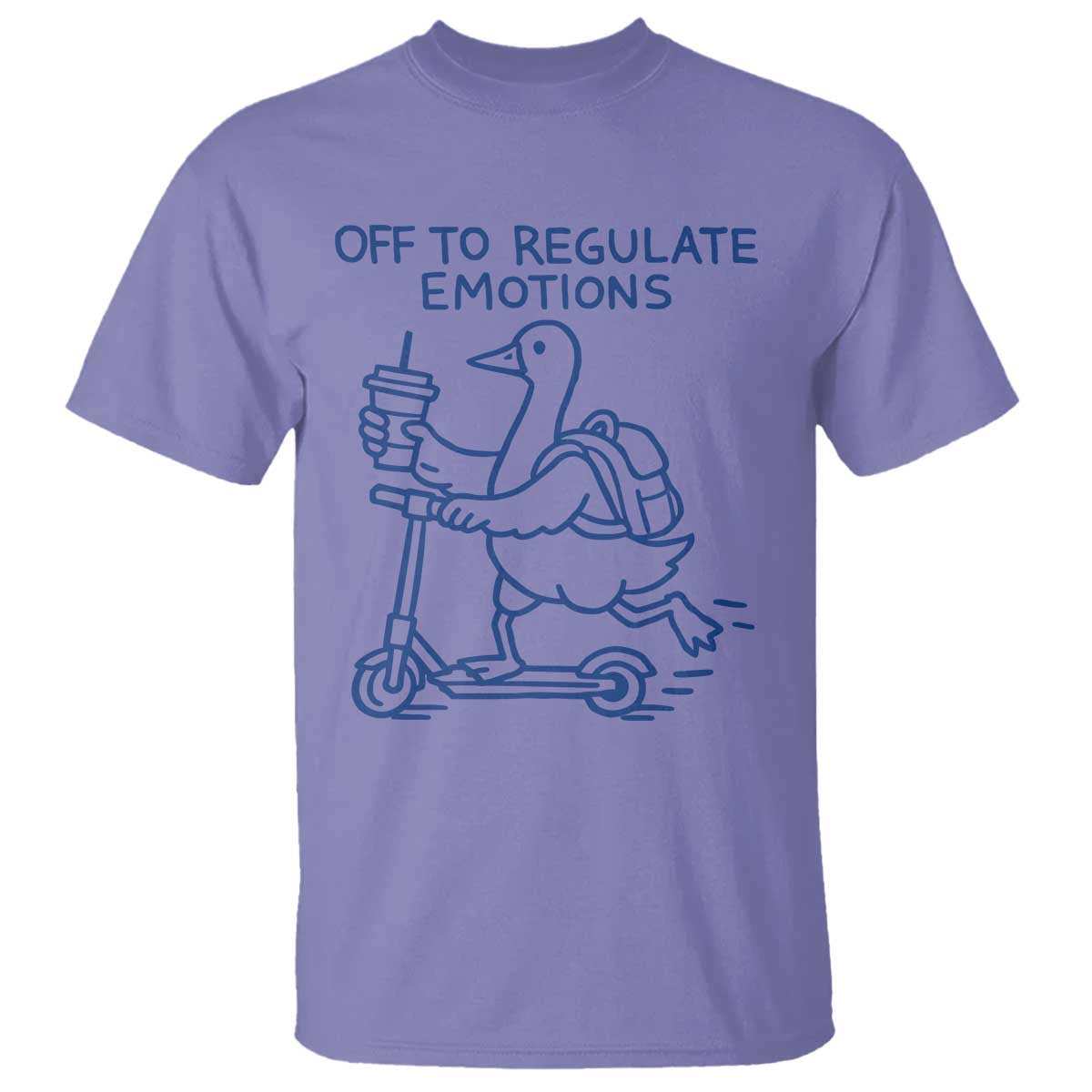 Funny Goose Psychologist T Shirt Off To Regulate Emotions Mental Health Counselor