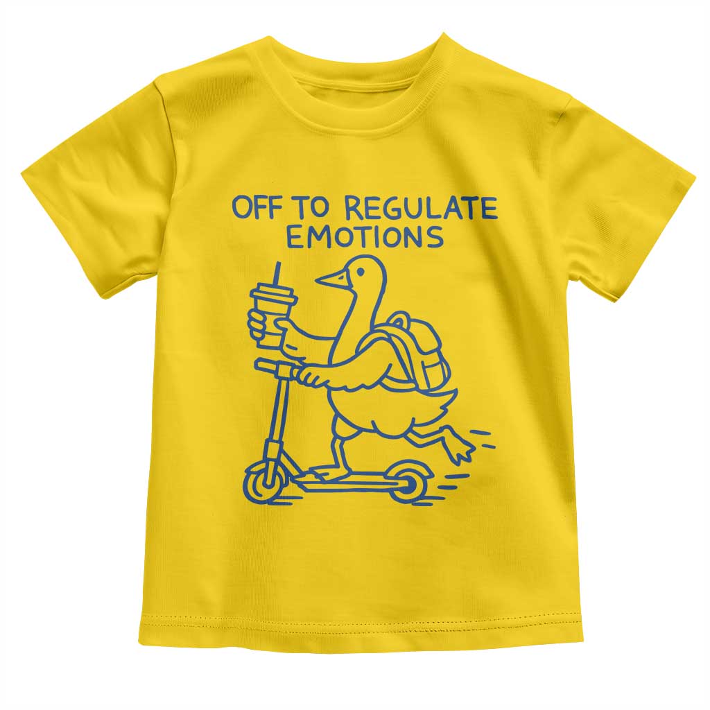 Funny Goose Psychologist Toddler T Shirt Off To Regulate Emotions Mental Health Counselor
