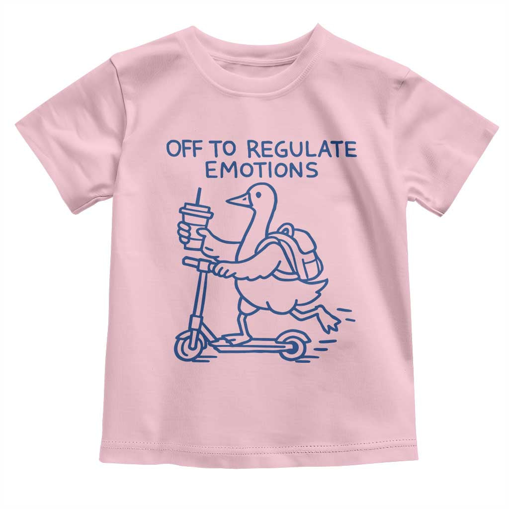 Funny Goose Psychologist Toddler T Shirt Off To Regulate Emotions Mental Health Counselor