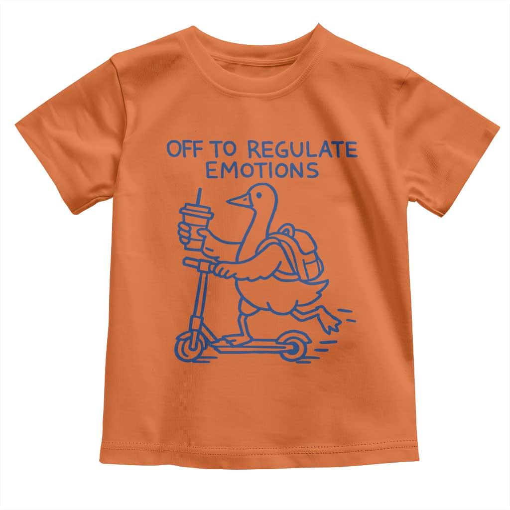 Funny Goose Psychologist Toddler T Shirt Off To Regulate Emotions Mental Health Counselor