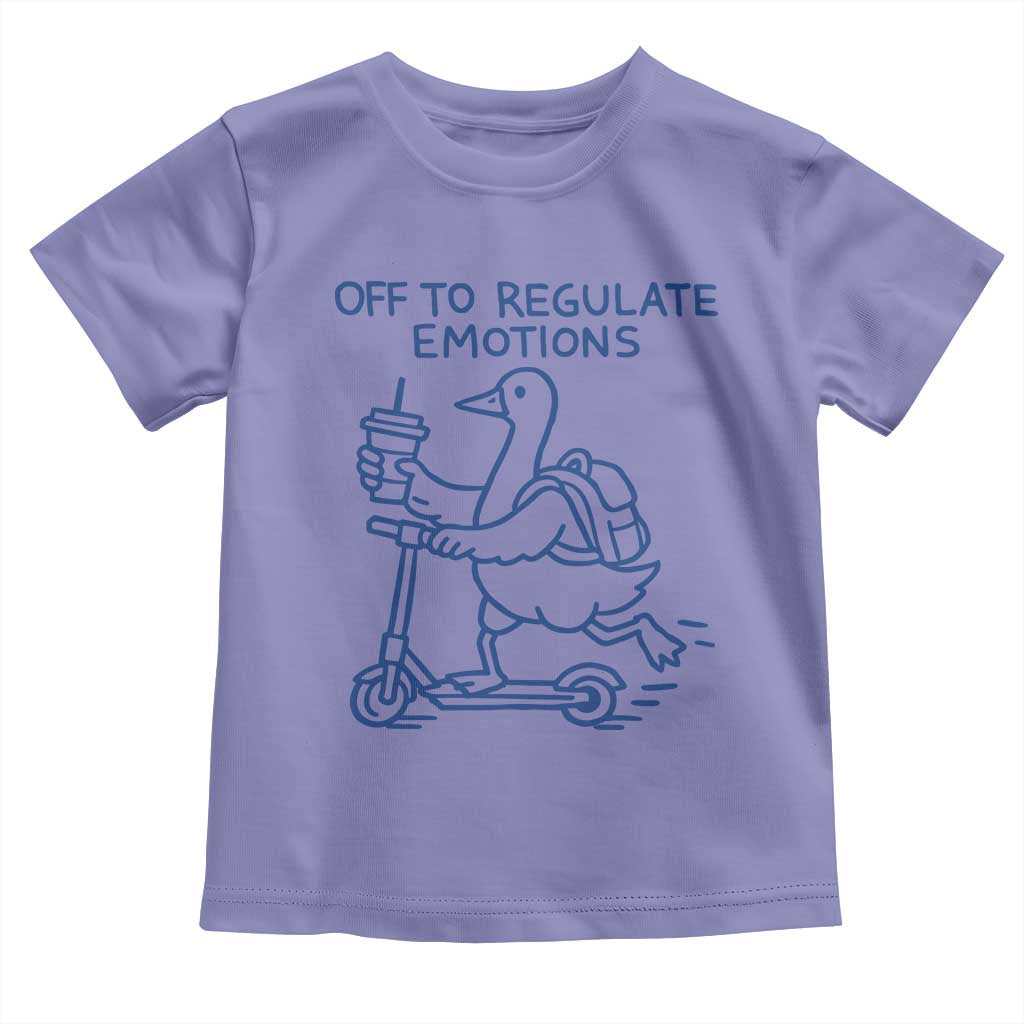 Funny Goose Psychologist Toddler T Shirt Off To Regulate Emotions Mental Health Counselor