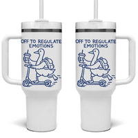 Funny Goose Psychologist Tumbler With Handle Off To Regulate Emotions Mental Health Counselor
