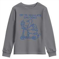 Funny Goose Psychologist Youth Sweatshirt Off To Regulate Emotions Mental Health Counselor