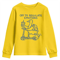 Funny Goose Psychologist Youth Sweatshirt Off To Regulate Emotions Mental Health Counselor