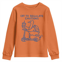 Funny Goose Psychologist Youth Sweatshirt Off To Regulate Emotions Mental Health Counselor