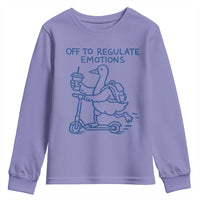 Funny Goose Psychologist Youth Sweatshirt Off To Regulate Emotions Mental Health Counselor