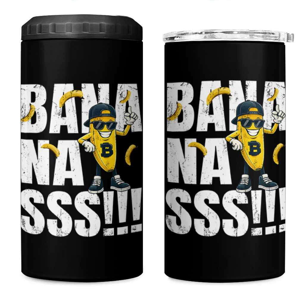 Banana Lovers 4 in 1 Can Cooler Tumbler Funny Bananas Vintage Style