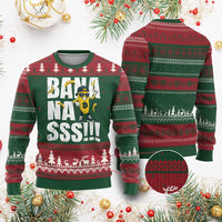 Banana Lovers Ugly Christmas Sweater Funny Bananas Vintage Style