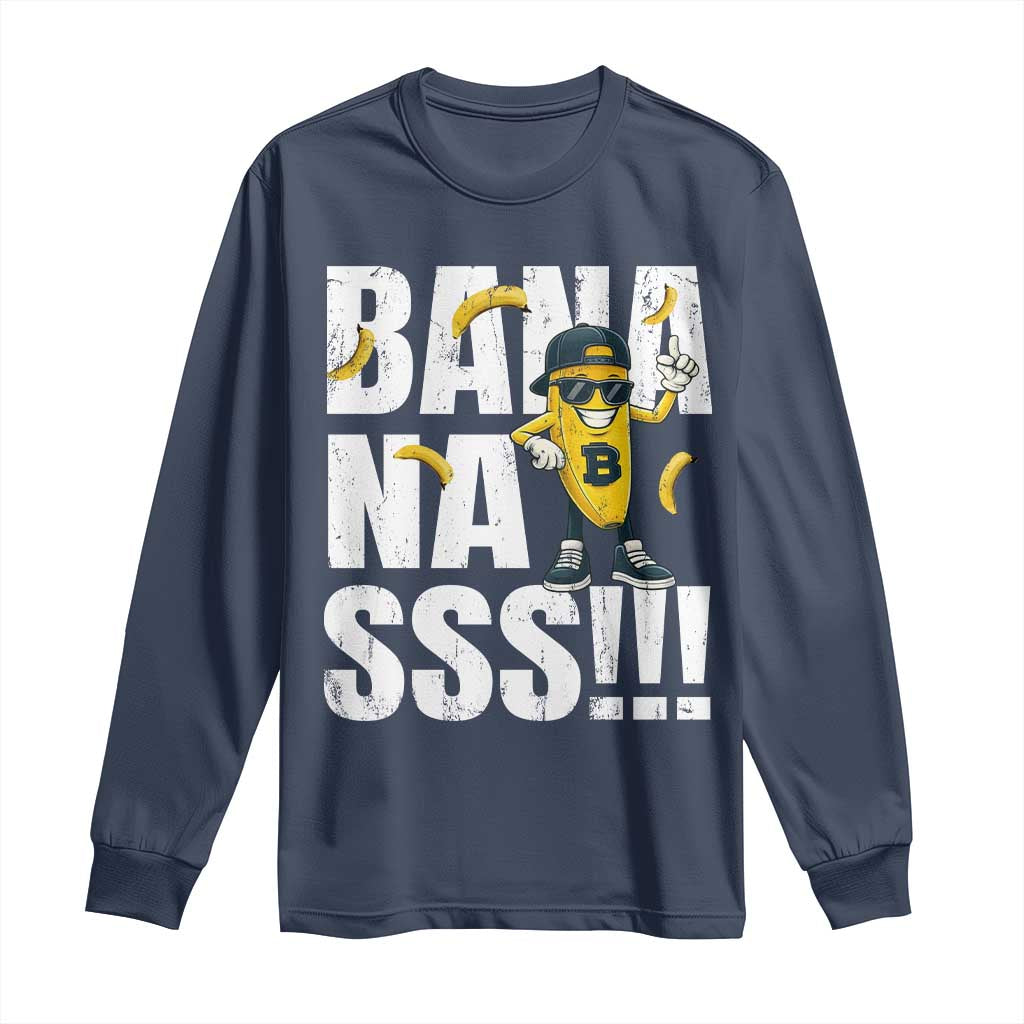 Banana Lovers Long Sleeve Shirt Funny Bananas Vintage Style