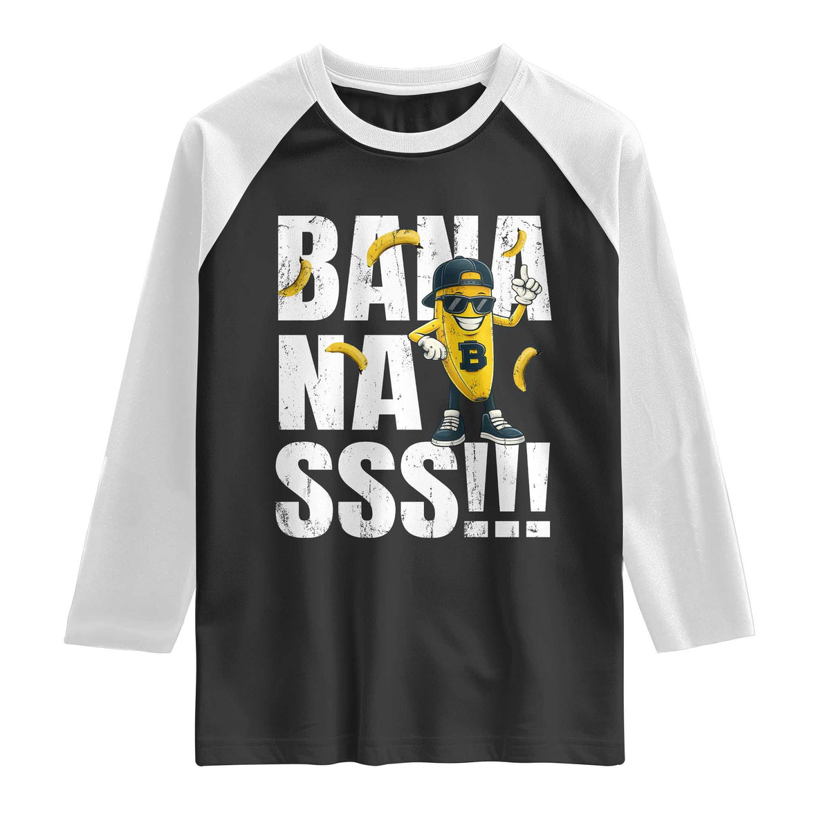 Banana Lovers Raglan Shirt Funny Bananas Vintage Style